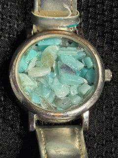 AMAZONITE BRACELET WITH SILVER COLOR BAND INFUSED WITH HEALING ENERGY