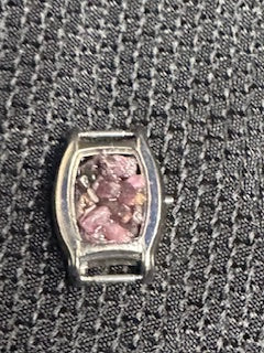 SILVER WATCH HEAD WITH AMETHYST INFUSED WITH HEALING ENERGY