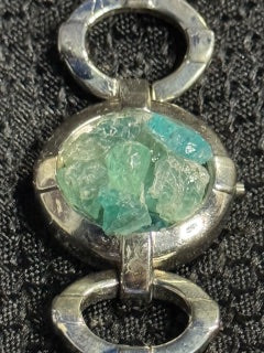 SILVER BRACELET WITH AMAZONITE STONE INFUSED WITH HEALING ENERGY